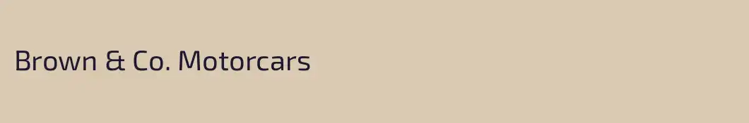 Brown & Co. Motorcars